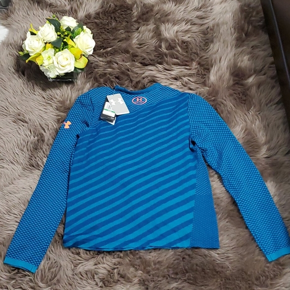 Under Armour Blue Heat Gear Long Sleeves NWT - Picture 2 of 5